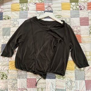 Lurdes Bergada~Summer Collection Asymmetrical Drape Cotton Jersey Top size Large